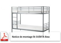 Plan de montage lit SVÄRTA Ikea