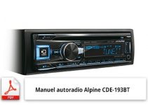 autoradio alpine cde-193bt
