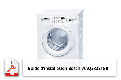 Mode d’emploi machine à laver Bosch WAQ283S1GB