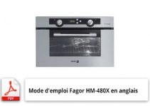 Mode d'emploi Fagor HM-480X en anglais