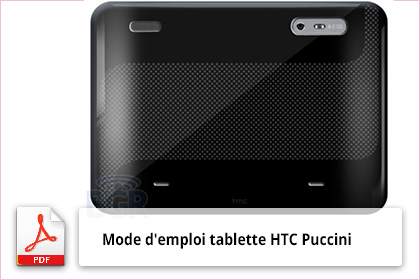 Guide d'utilisation tablette Puccini de HTC