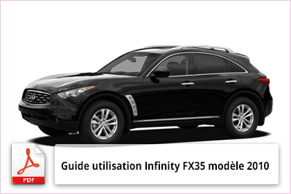 Guide utilisation voiture Infinity FX35 modèle 2010