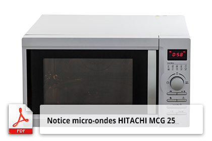 notice micro ondes combiné Hitachi MCG25