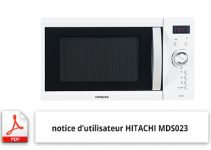 Micro ondes Hitachi MDS023 BLANC