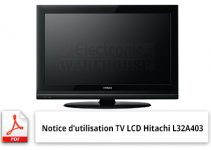 téléviseur LCD Hitachi L32A403