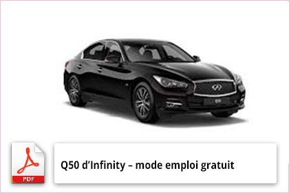 Q50 d'Infinity - mode emploi gratuit
