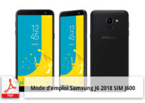 Télécharger mode d'emploi Samsung J6 2018 SM J600