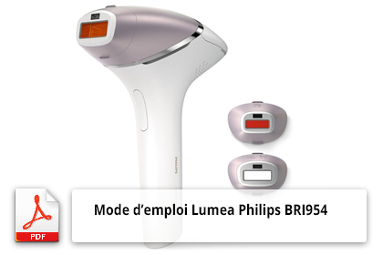 Mode d'emploi de l'épilateur Lumea Philips BRI954