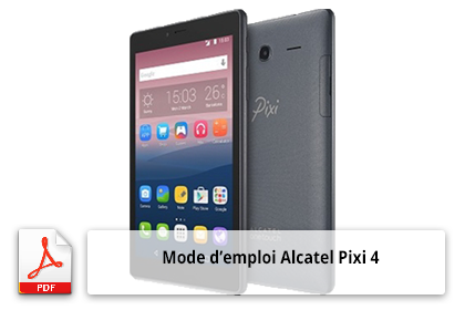 Télécharger le mode d'emploi FR du smartphone Alcatel Pixi 4