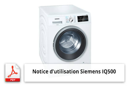 Notice d'utilisation de la machine à laver Siemens iq500