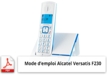Télécharger le mode d'emploi du téléphone sans fil Alcatel Versatis F230