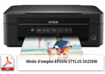 Mode d'emploi de l'imprimante EPSON STYLUS SX235W