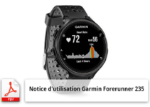 Télécharger la notice d'utilisation de la montre connectée Garmin Forerunner 235