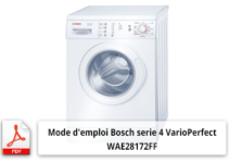 Télécharger Bosch serie 4 VarioPerfect WAE28172FF mode d'emploi